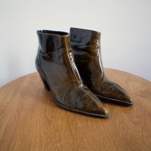 Rachel Comey Glossy Pointed Toe Boots US7
